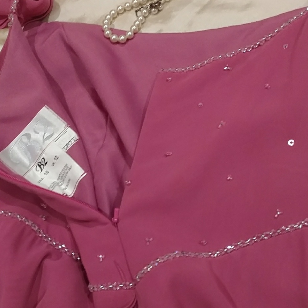 Pink sequined gown / cut it short & cute. - Picture 4 of 8